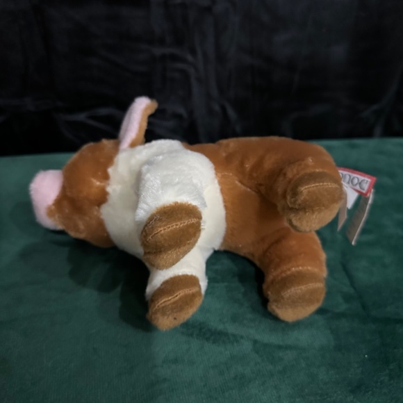Douglas Cuddle Toys, adorable brown & white pig, plush - Picture 7 of 9